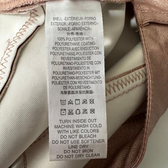 Free People Long and Lean Rose Gold High Rise Vegan Leather Legging - Picture 11 of 11